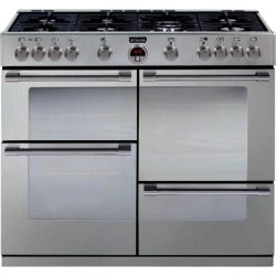 Stoves Sterling R1000DFT 100cm Dual Fuel Range Cooker in Stainless Steel